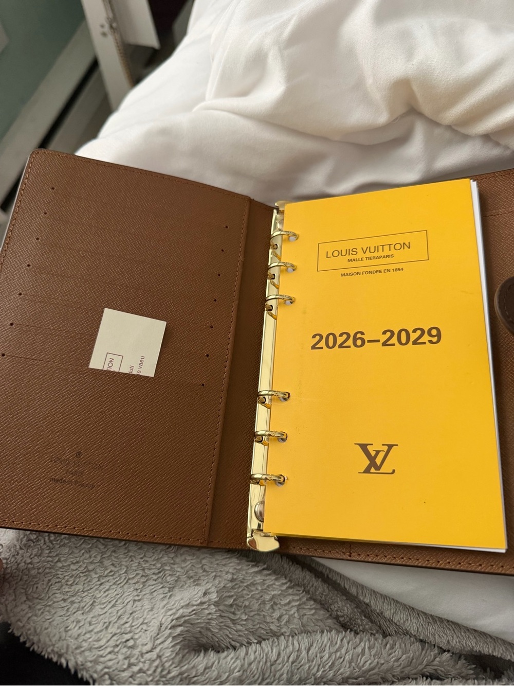Brown Monogram Canvas Agenda Cover with Gold Snap 💛✨🤎 - Picture 3 of 7
